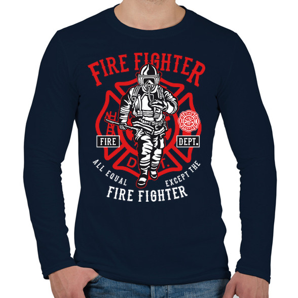 Tűzoltó-Férfi hosszú ujjú póló