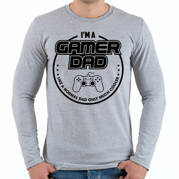 Gamer Dad-Férfi hosszú ujjú póló