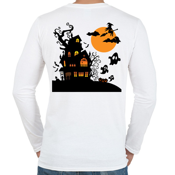 Boszis Halloween-Férfi hosszú ujjú póló