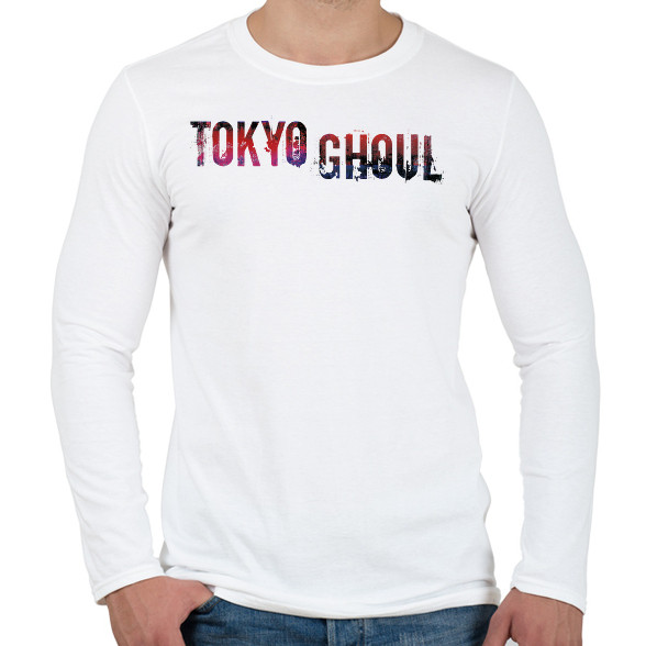 Tokyo Ghoul logo-Férfi hosszú ujjú póló