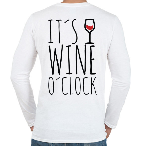 Wine o'clock-Férfi hosszú ujjú póló