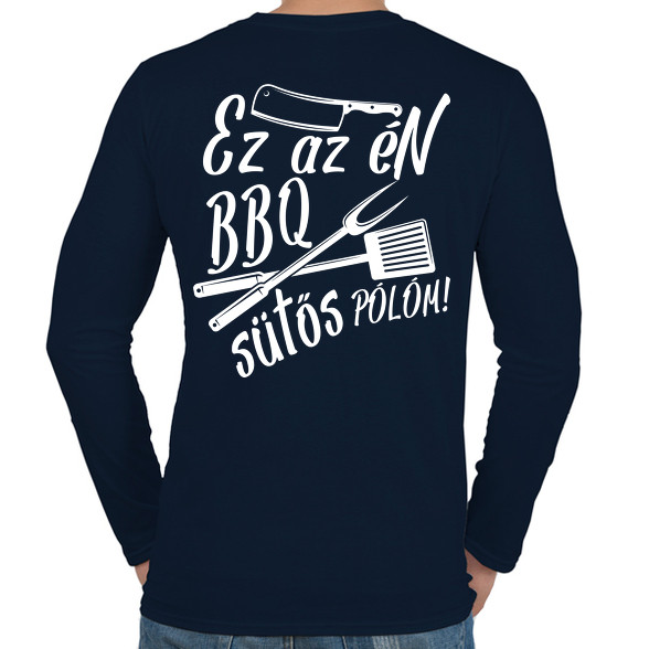 BBQ SÜTŐS Pólóm - fehér-Férfi hosszú ujjú póló