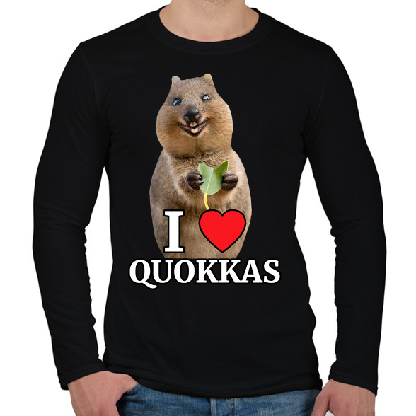 I love quakkas!-Férfi hosszú ujjú póló