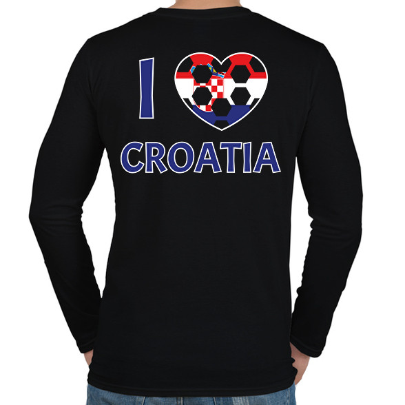 I love Croatia-Férfi hosszú ujjú póló