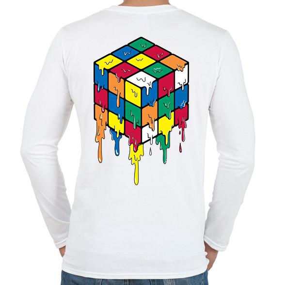 Rubik kocka-Férfi hosszú ujjú póló