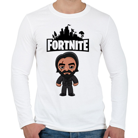 Fortnite John Wick-Férfi hosszú ujjú póló