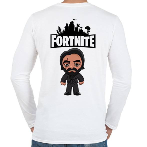 Fortnite John Wick-Férfi hosszú ujjú póló