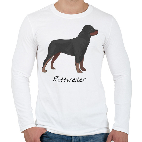 Rottweiler kutya-Férfi hosszú ujjú póló