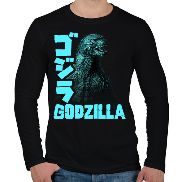 Godzilla-Férfi hosszú ujjú póló