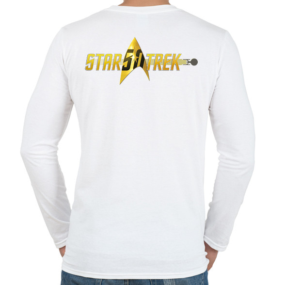 Star Trek logo-Férfi hosszú ujjú póló