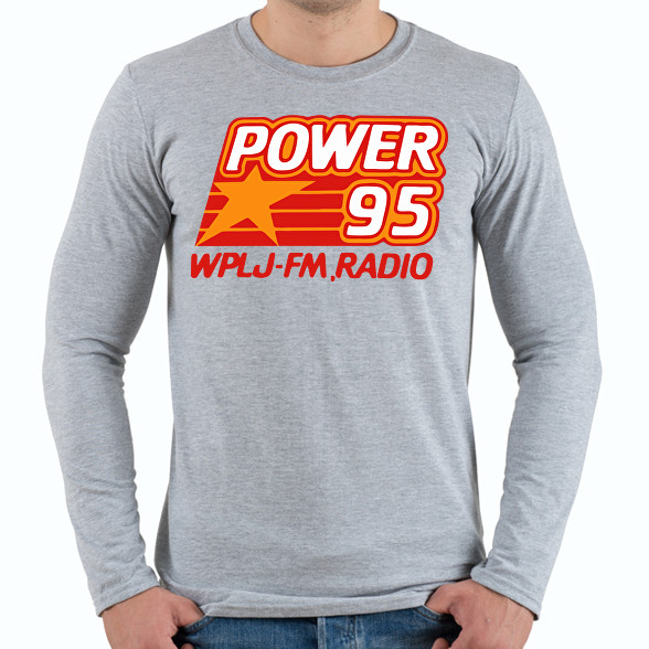 Power 95-Férfi hosszú ujjú póló