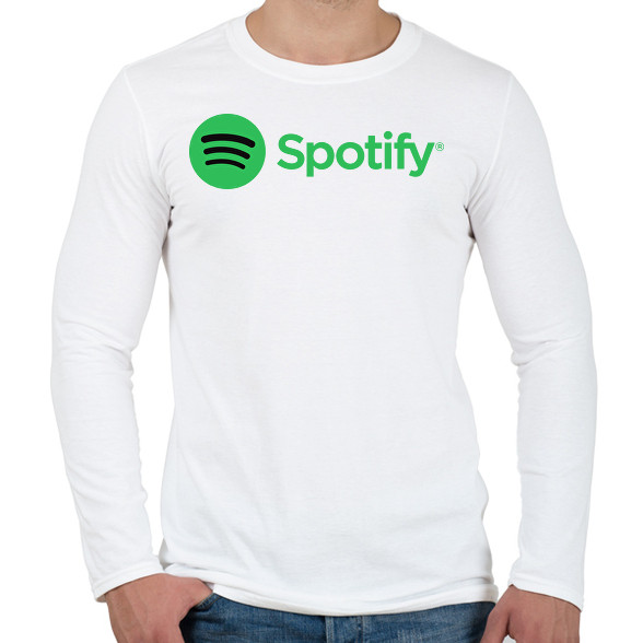 Spotify-Férfi hosszú ujjú póló