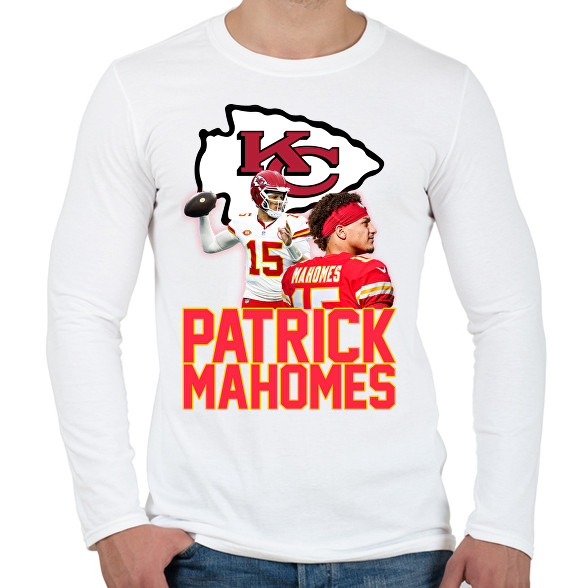 Patrick Mahomes-Férfi hosszú ujjú póló