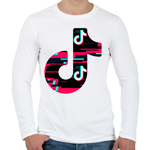 Tik Tok logo-Férfi hosszú ujjú póló