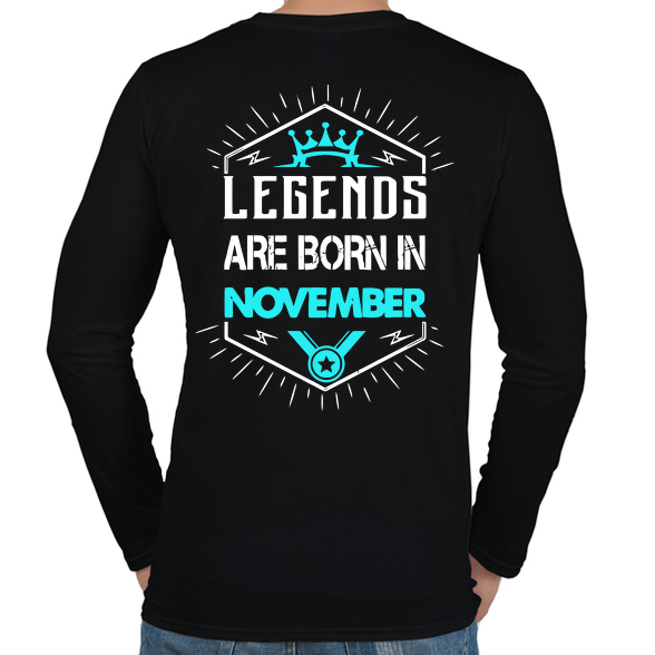 A legendák novemberben születnek-Férfi hosszú ujjú póló