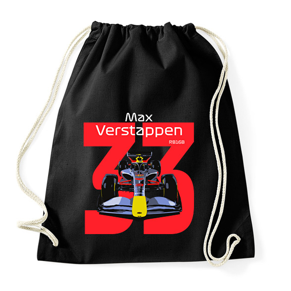 Verstappen 33 autóversenyző - fehér felirat-Sportzsák, Tornazsák