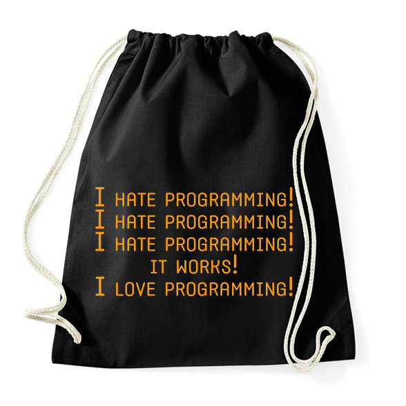 I hate programming!-Sportzsák, Tornazsák