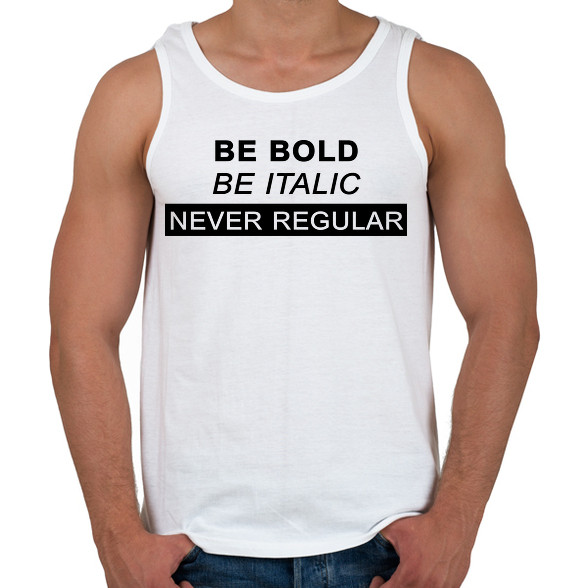 Be bold, be italic-Férfi atléta