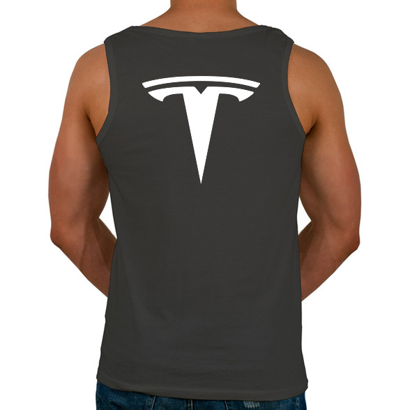 TESLA logo fehér-Férfi atléta