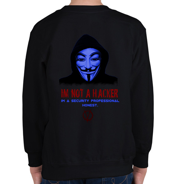 im a not hacker-anonimus-Gyerek pulóver