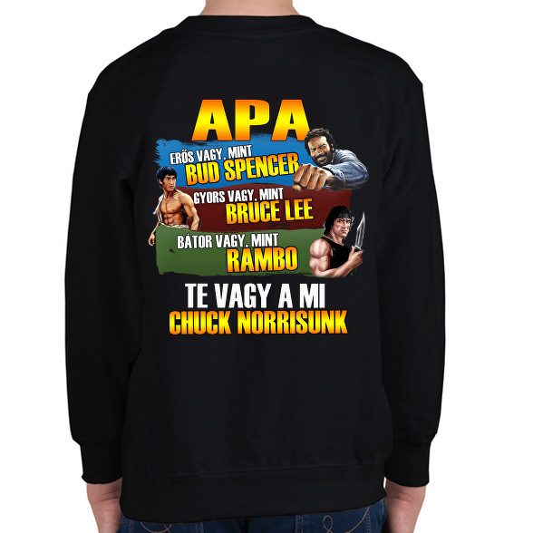 Apa a mi Chuck Norrisunk-Gyerek pulóver