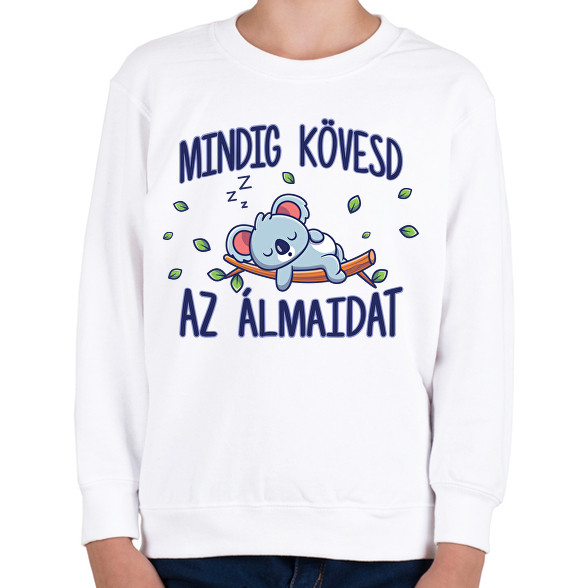 Mindig kövesd az álmaidat-Gyerek pulóver