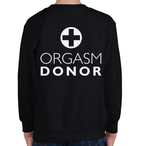 orgasm-donor-white-Gyerek pulóver