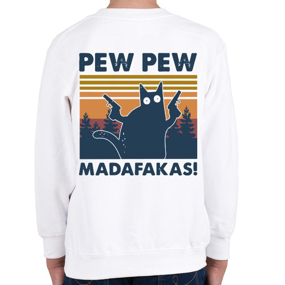 Pew Pew Madafakas cica-Gyerek pulóver