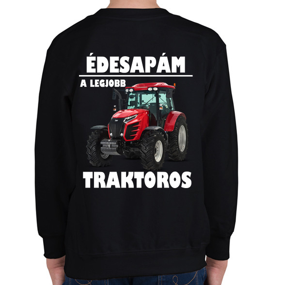 Édesapám a legjobb traktoros-Gyerek pulóver