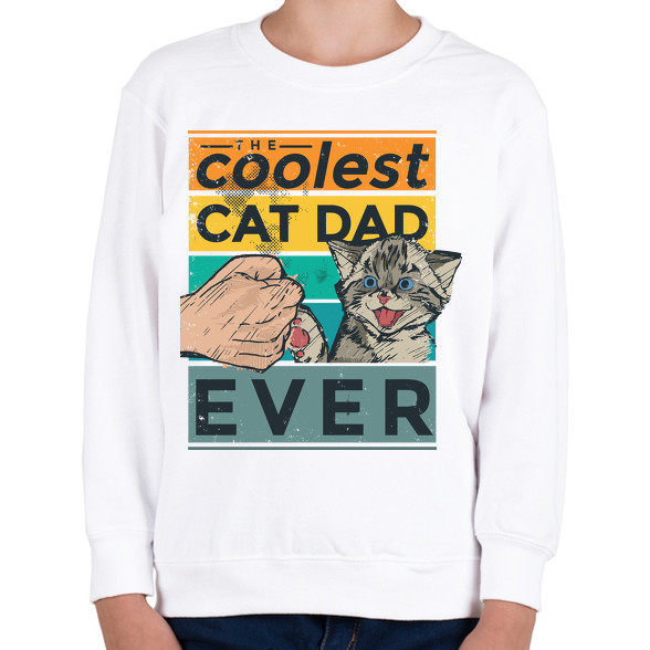 Coolest Cat Dad Ever-Gyerek pulóver