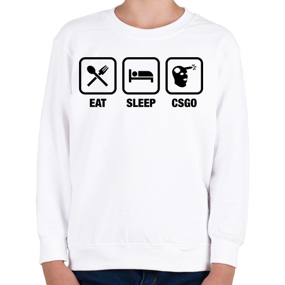 EAT SLEEP CSGO-Gyerek pulóver
