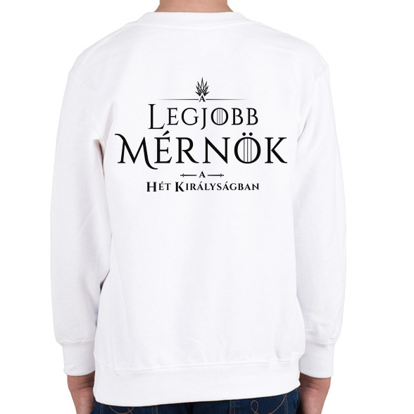 got-legjobb-mernok-black-Gyerek pulóver