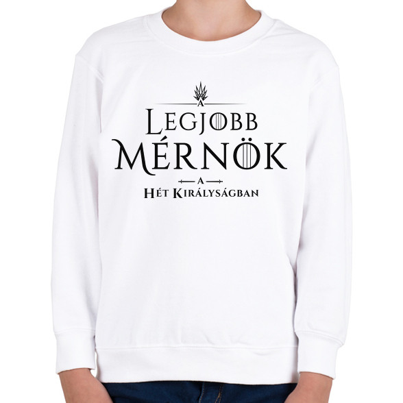 got-legjobb-mernok-black-Gyerek pulóver