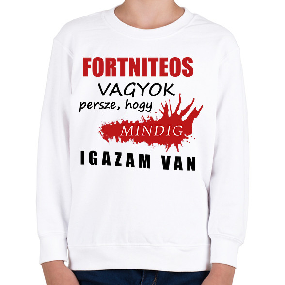 Fortniteos vagyok...-Gyerek pulóver