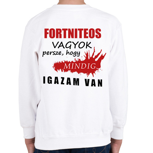 Fortniteos vagyok...-Gyerek pulóver