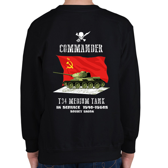 t34-commander-Gyerek pulóver