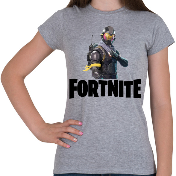 Fortnite #6 /Black/-Női póló