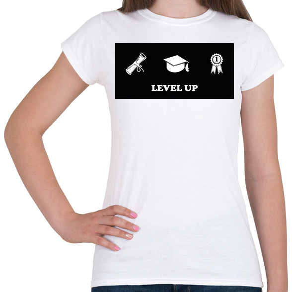 Level up - Diplomás minta-Női póló