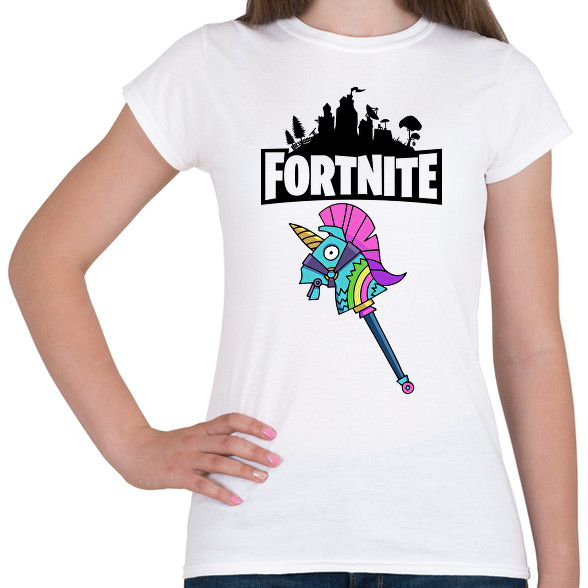 Fortnite Egyszarvú csákány-Női póló