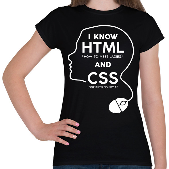 I know HTML and CSS-Női póló