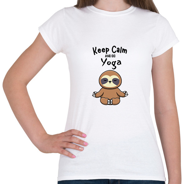 Keep calm and do yoga-Női póló