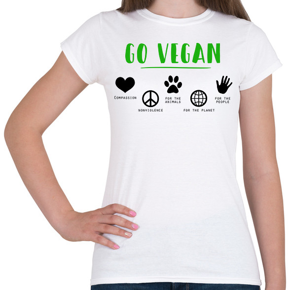 Go vegan-Női póló