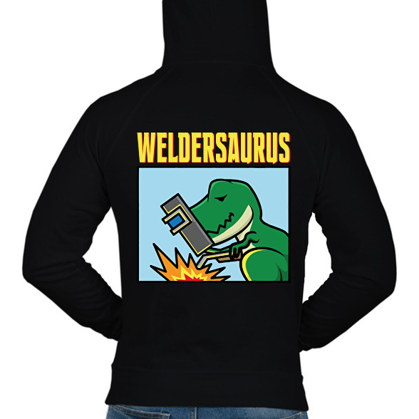 Weldersaurus-Férfi kapucnis pulóver