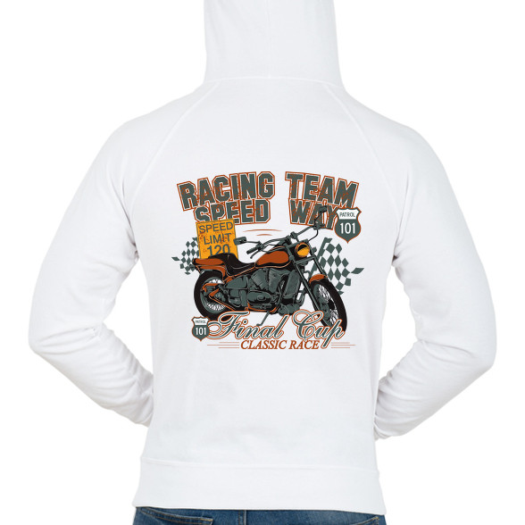 racing team-Férfi kapucnis pulóver