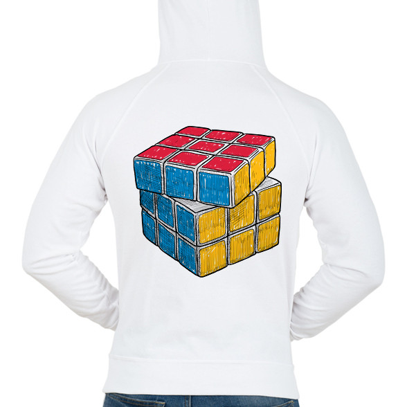 Rubik kocka -Férfi kapucnis pulóver