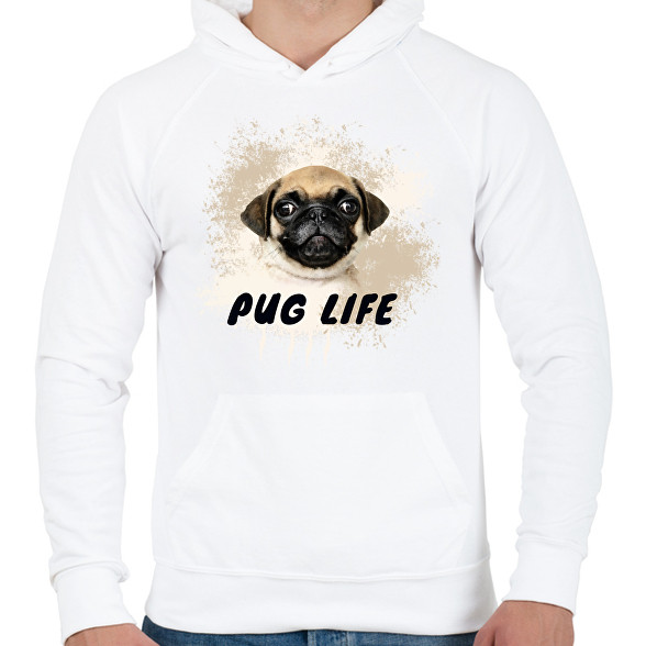 pug life-Férfi kapucnis pulóver