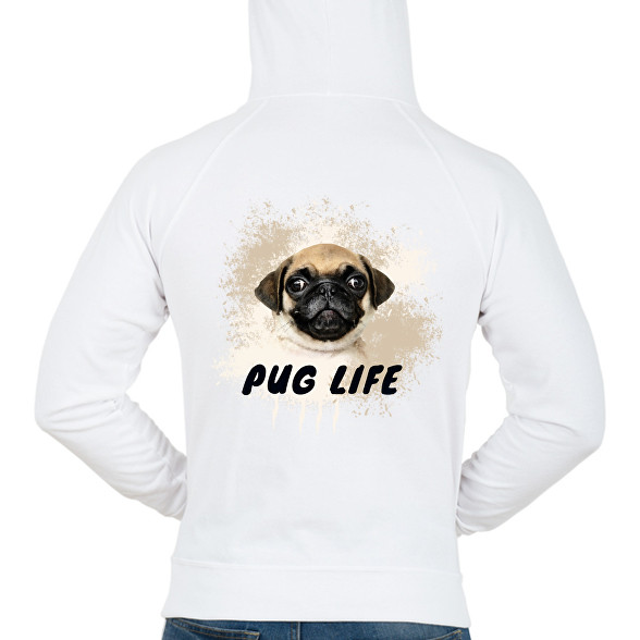 pug life-Férfi kapucnis pulóver