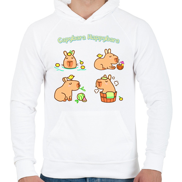 Capybara Happybara-Férfi kapucnis pulóver