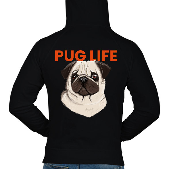 PUG LIFE-Férfi kapucnis pulóver