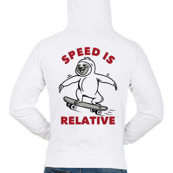 Speed is relative-Férfi kapucnis pulóver